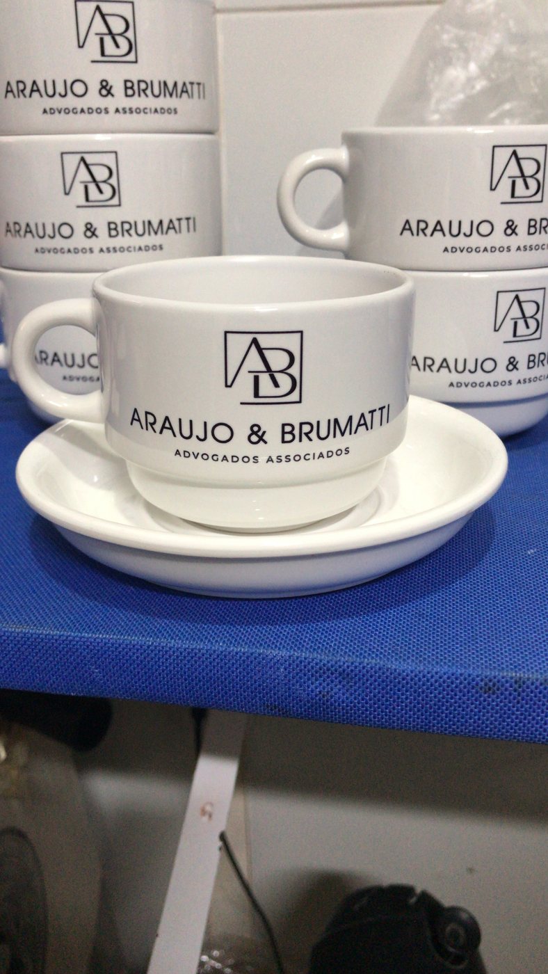 Xícaras corporativas personalizadas para escritório de advocacia