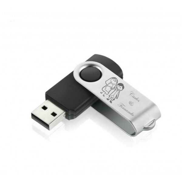 Pen Drive Giratório Metálico 16 GB Personalizado
