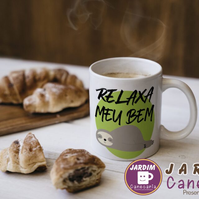 CANECA PORCELANA PERSONALIZADA PREGUIÇA