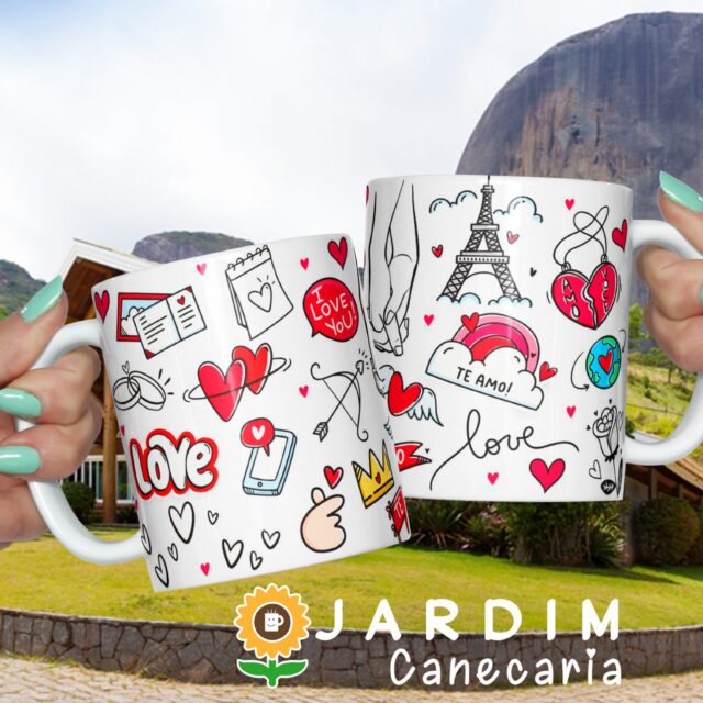 CANECA PORCELANA PERSONALIZADA NAMORADOS